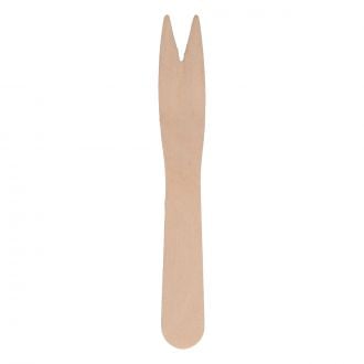 Tenedor pincho de madera - 8,5 cm