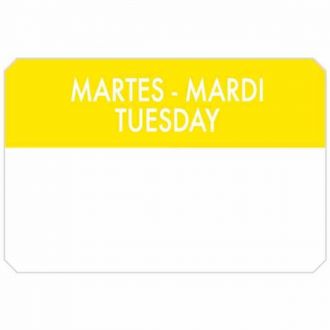 Etiqueta adhesiva "Martes" - 7,5 x 5 cm