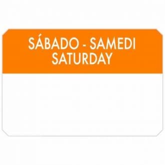 Etiqueta adhesiva "Sábado" - 7,5 x 5 cm