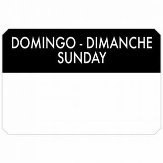 Etiqueta adhesiva "Domingo" - 7,5 x 5 cm