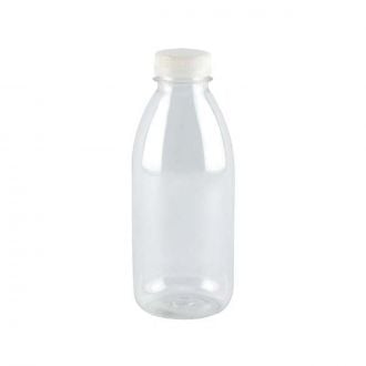 Botella RPET transparente con tapón - 500 ml