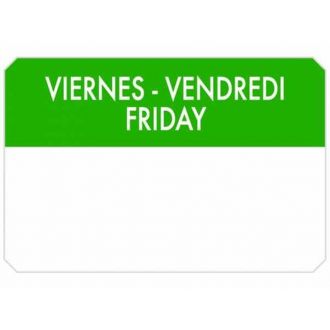 Etiqueta adhesiva "Viernes" - 7,5 x 5 cm