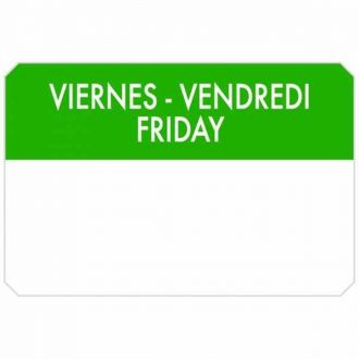 Etiqueta adhesiva "Viernes" - 7,5 x 5 cm