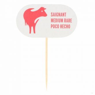 Pincho marcador "Poco hecho" - 8 cm