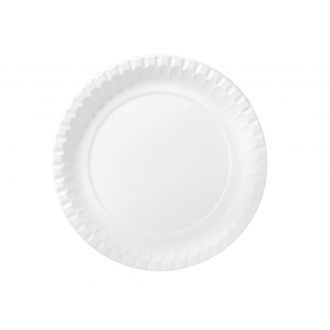 Plato de cartón 18 cm blanco