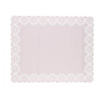 Blonda calada blanca - 40 x 50 cm
