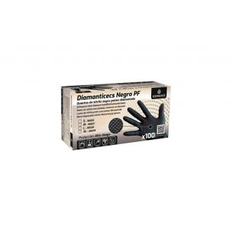 GUANTE NITRILO DIAMANTADO T-M NEGRO