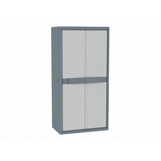 Armario resina wave con 4 estantes - 180 x 89,7 x 53,7 cm