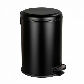 WENKO® | Papelera de pedal Leman Easy Close negra - 20 L