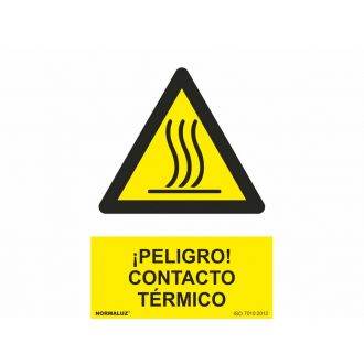 NORMALUZ® | Señal "Peligro contacto térmico" - 30 x 40 cm