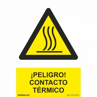 NORMALUZ® | Señal "Peligro contacto térmico" - 30 x 40 cm