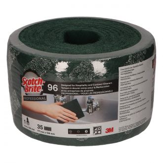 SCOTCH-BRITE™ | 96 Rollo Fibra verde limpieza general precortado 134 mm x 6 m