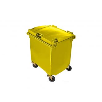 MAYA | Contenedor con tapa plana modelo 2015 amarillo - 1100 L