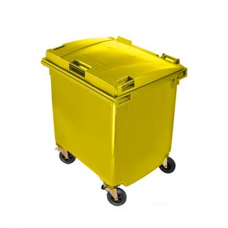 MAYA | Contenedor con tapa plana modelo 2015 amarillo - 1100 L