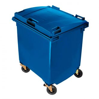 MAYA | Contenedor con tapa plana modelo 2015 azul - 1100 L