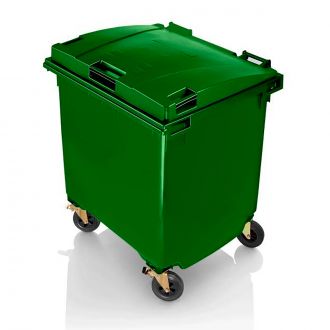 MAYA | Contenedor con tapa plana modelo 2015 verde - 1100 L