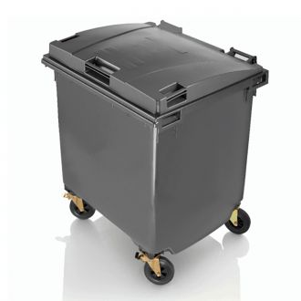 MAYA | Contenedor con tapa plana modelo 2015 gris - 1100 L