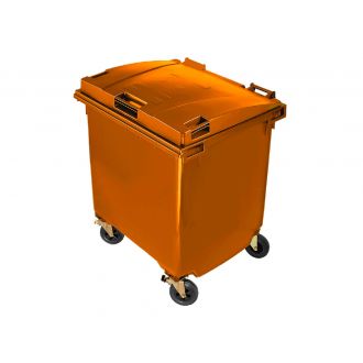 MAYA | Contenedor con tapa plana modelo 2015 marrón - 1100 L
