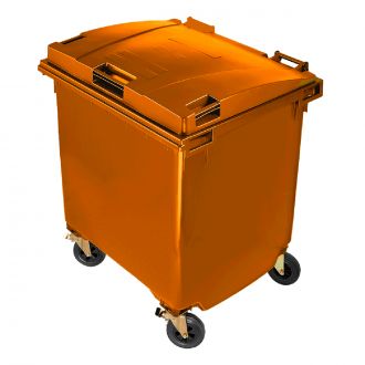 MAYA | Contenedor con tapa plana modelo 2015 marrón - 1100 L