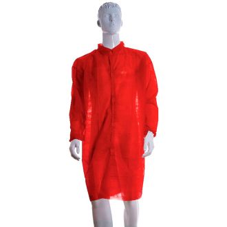 LUHEPA | Bata de polipropileno roja con cierre de velcro - Talla XL