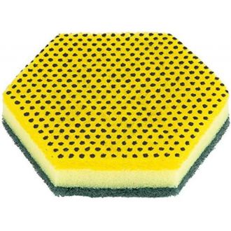 3M™ SCOTCH-BRITE™ | 96 Fibra Doble Acción HEX Verde-Amarillo, 147 mm x 127 mm