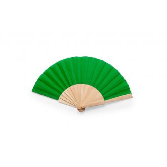 Abanico de madera verde
