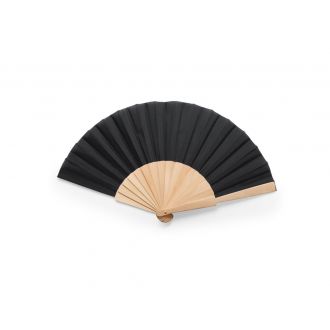 Abanico de madera negro