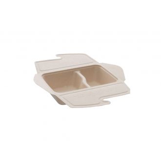 Caja cartón menú 2 compartimentos - 21 x 15 x 5 cm