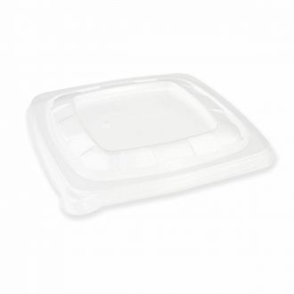 Tapa plana cuadrada de plástico - 16 cm