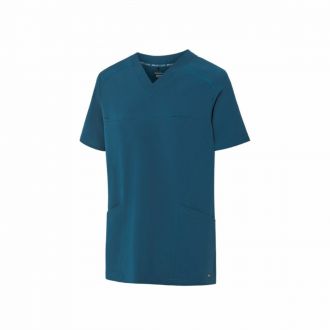 MONZA | Casaca sanitaria cuello V azul - Talla M