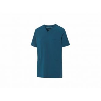 MONZA | Casaca sanitaria cuello V azul - Talla XXL
