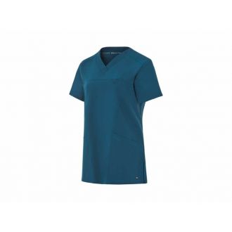 MONZA | Casaca sanitaria cuello V azul - Talla XXL