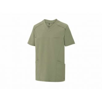 MONZA | Casaca sanitaria cuello V caqui - Talla S