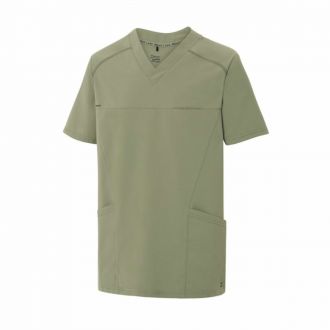 MONZA | Casaca sanitaria cuello V caqui - Talla S