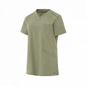 MONZA | Casaca sanitaria cuello V caqui - Talla XL