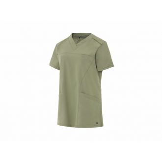 MONZA | Casaca sanitaria cuello V caqui - Talla XXL