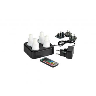 DUNI | KIT de 4 LED recargables - 7 x 4 cm