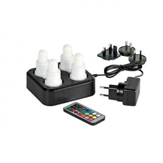 DUNI | KIT de 4 LED recargables - 7 x 4 cm