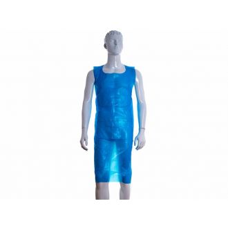LUHEPA | Delantal desechable de polietileno azul - Talla única