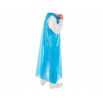 LUHEPA | Delantal/Poncho desechable de polietileno azul - Talla única