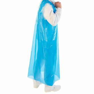 LUHEPA | Delantal/Poncho desechable de polietileno azul - Talla única