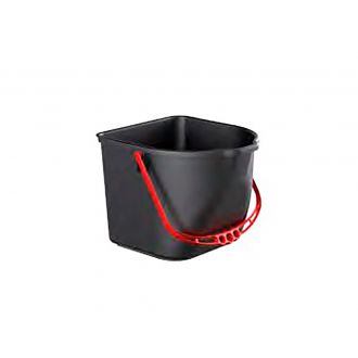 MAYA | Cubo ReUse negro con asa roja - 15 L