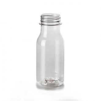 Botella leche PET con tapón - 200 ml