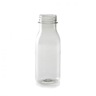 Botella leche PET con tapón - 250 ml