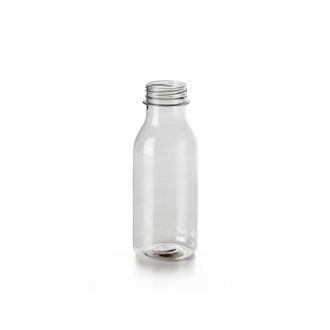 Botella leche PET con tapón - 330 ml