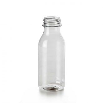 Botella leche PET con tapón - 330 ml