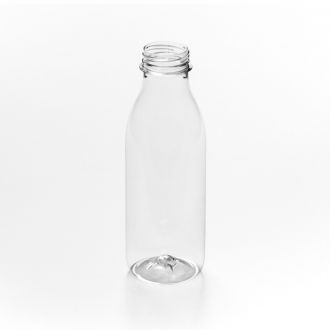Botella leche PET con tapón - 500 ml