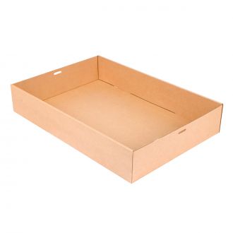 Caja catering de cartón kraft - 45 x 31 x 8 cm