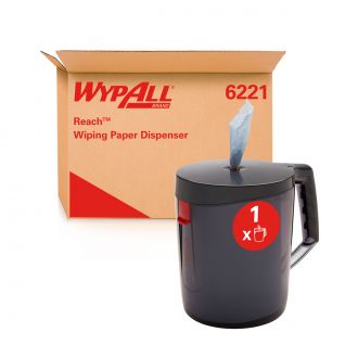 WYPAll®  | Dispensador de dispensación central portátil Reach™ negro (cod. 6221)