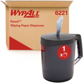 WYPAll®  | Dispensador de dispensación central portátil Reach™ negro (cod. 6221)